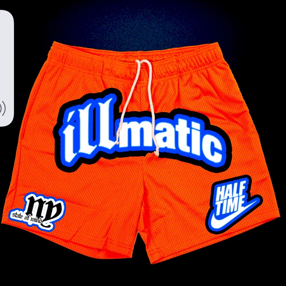 Orange Nas Illmatic inspired Shorts